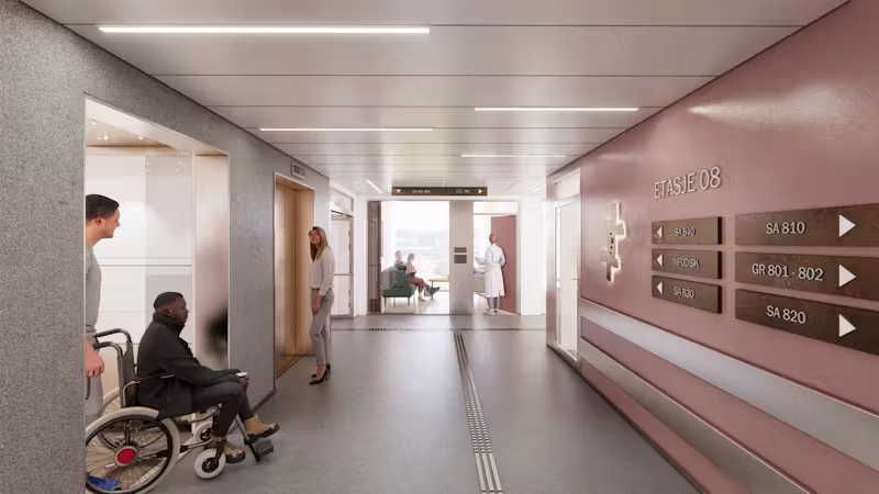 01 10 Somatikkbygget Heisvestibyle i døgnområde