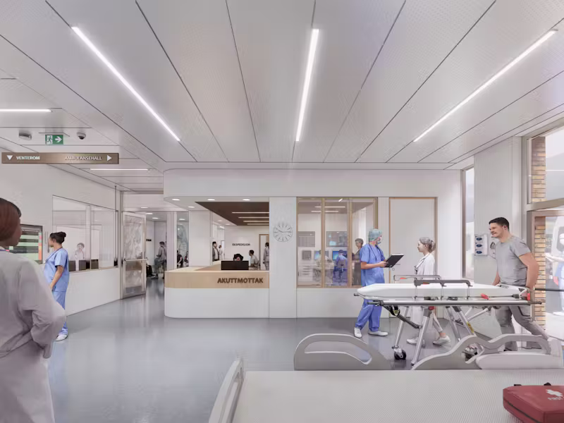 01 12 Somatikkbygget akuttmottak ambulanseinngang interiør