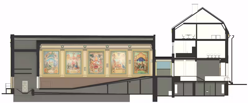 Snitt oppriss sal sør