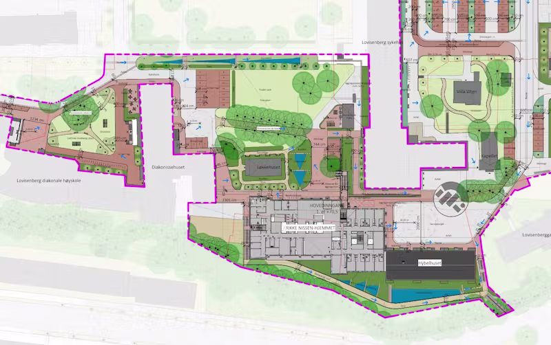 Utsnitt av parkplan